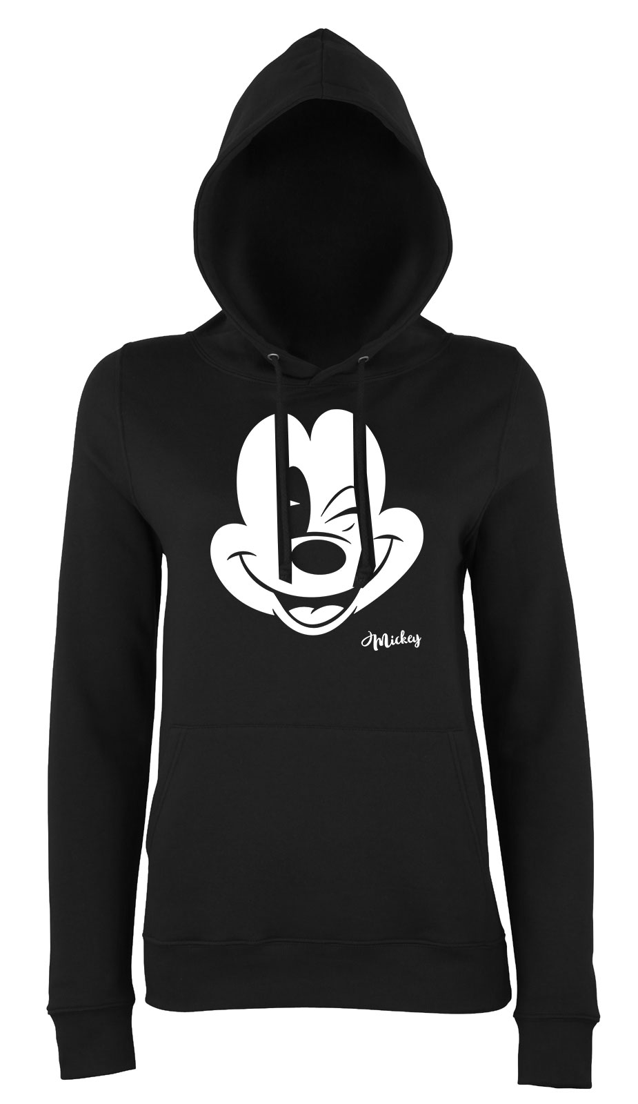 Mickey egér mouse Fekete Női Kapucnis Pulóver