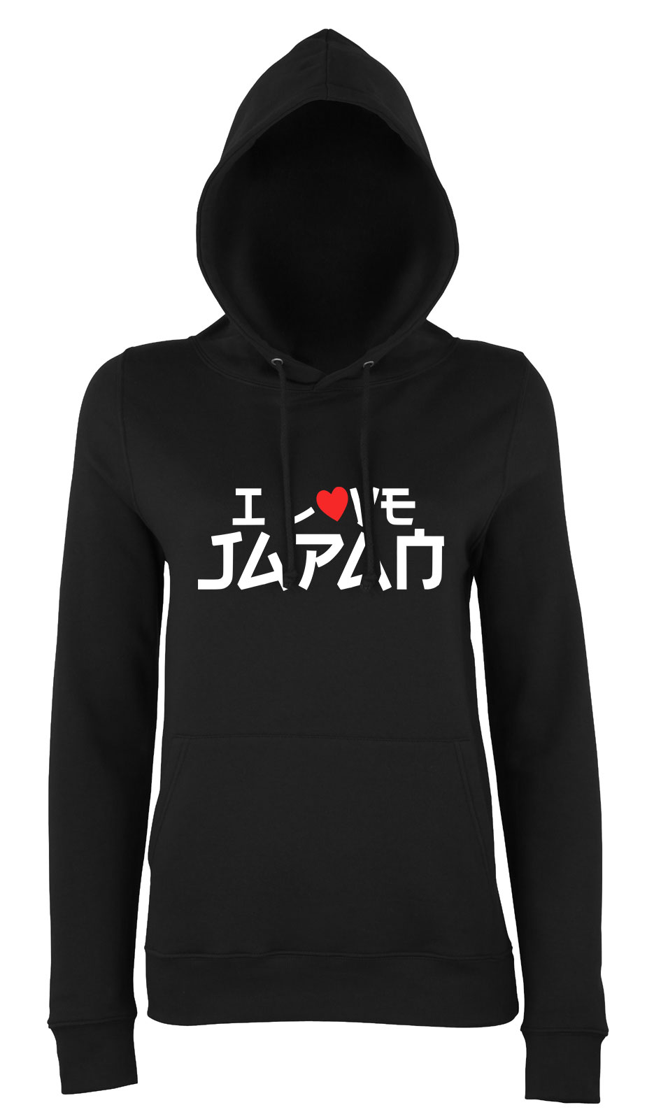 japan japán Fekete Női Kapucnis Pulóver