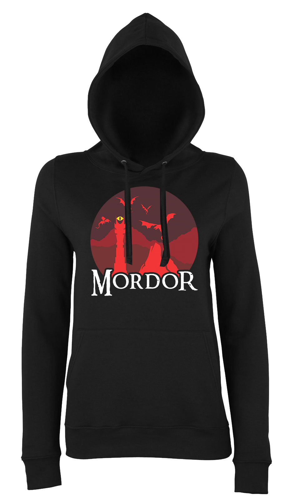 lord of the rings gyűrűk ura mordor Fekete Női Kapucnis Pulóver