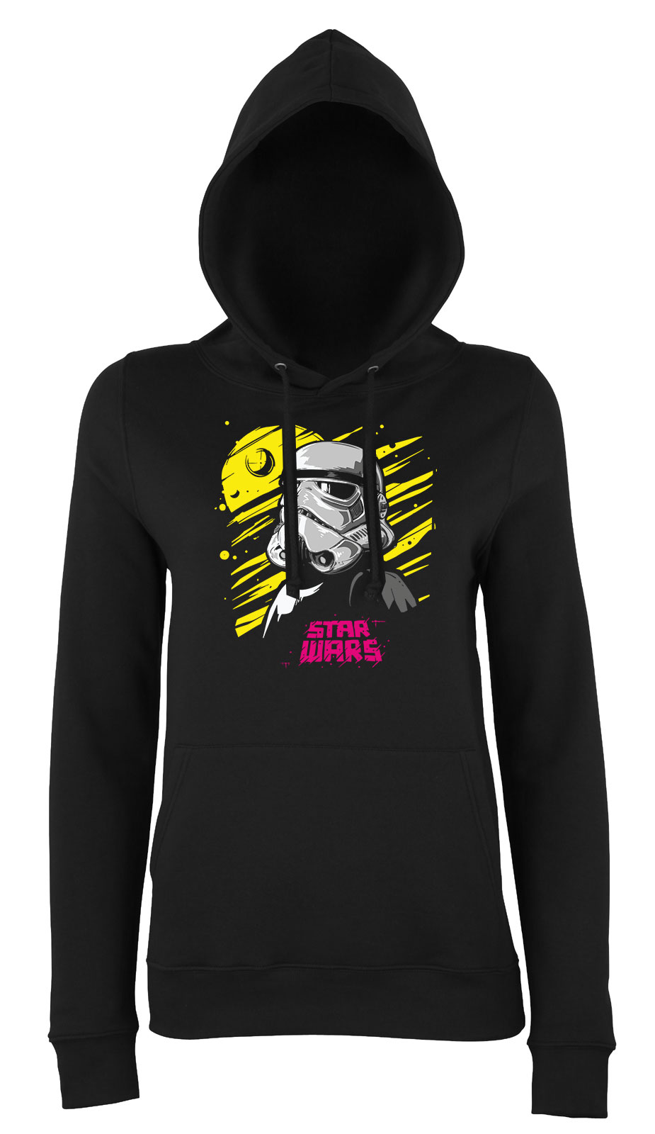 star wars storm trooper Fekete Női Kapucnis Pulóver