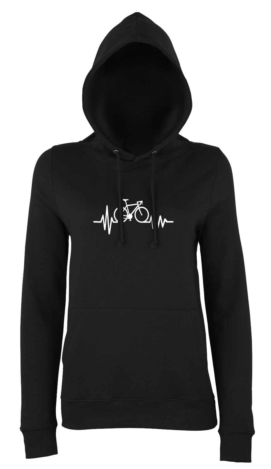 bicikli biciklis Fekete Női Kapucnis Pulóver