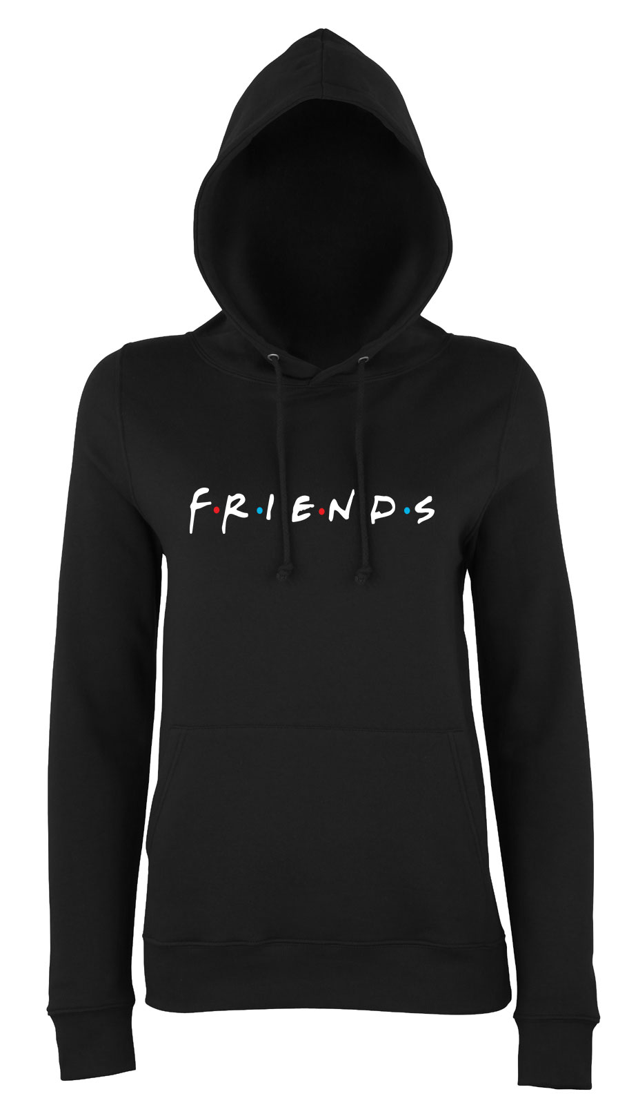 Friends jóbarátok Fekete Női Kapucnis Pulóver