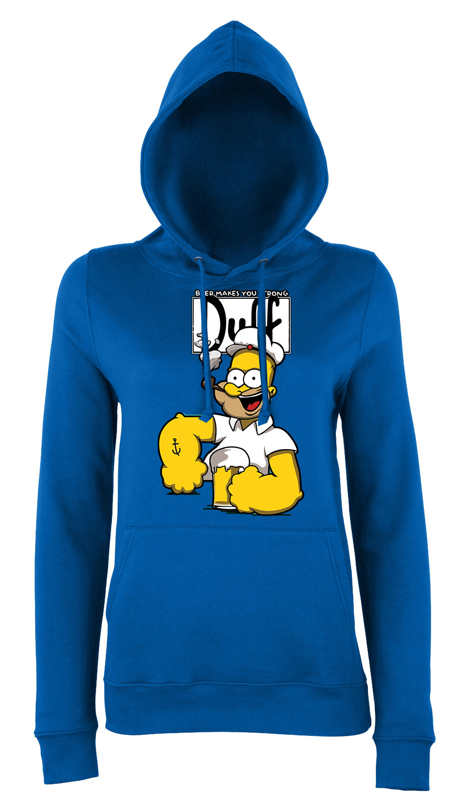 Homer Simpson Simpsons Család Kék Női Kapucnis Pulóver