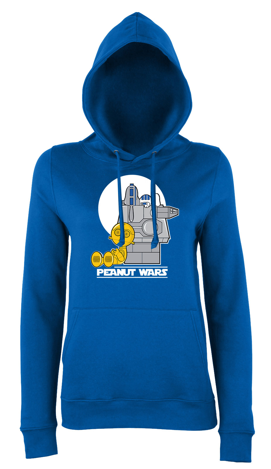 star wars c2po r2d2 Kék Női Kapucnis Pulóver