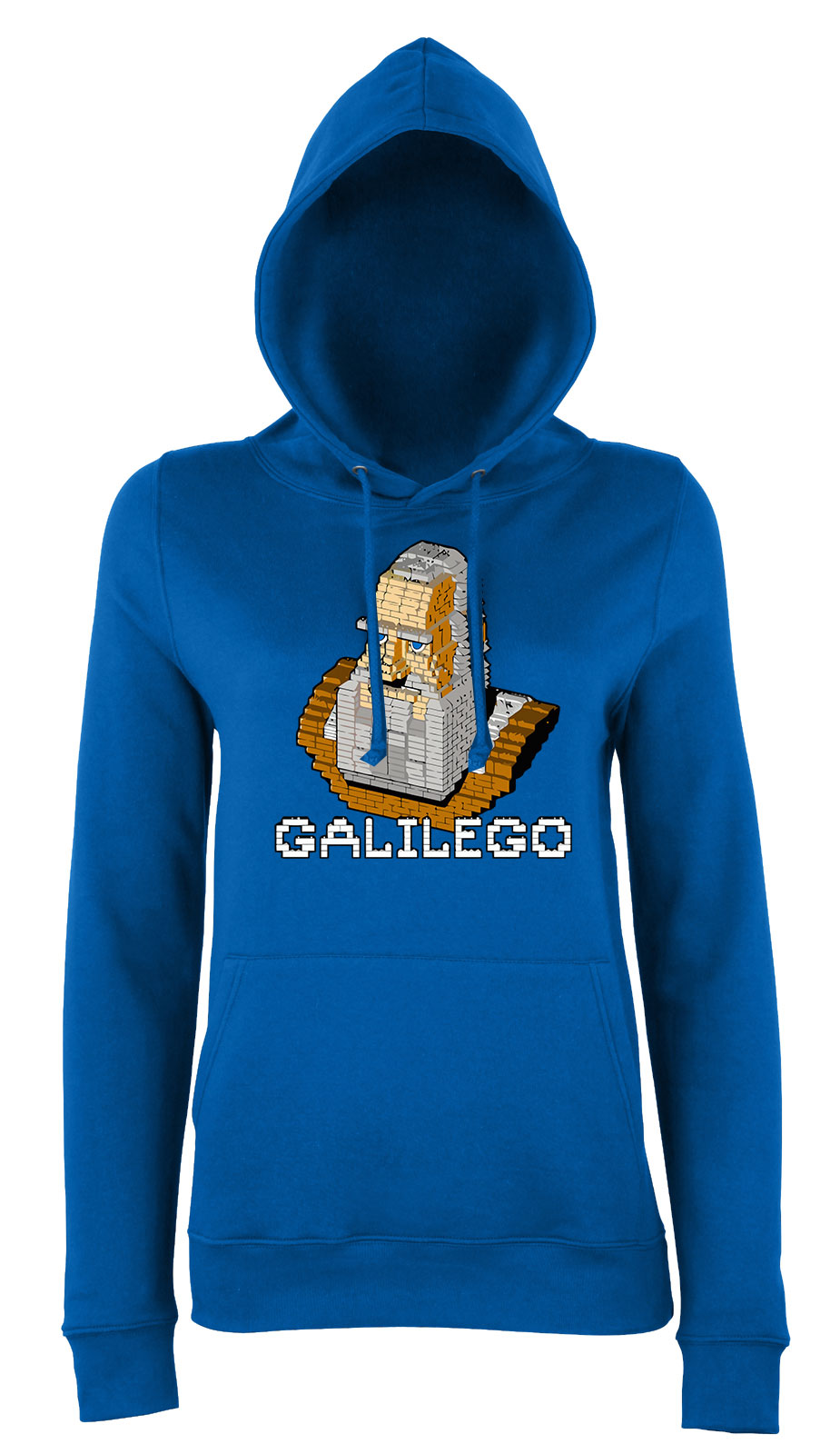 Humor Vicces Lego Galilei Kék Női Kapucnis Pulóver