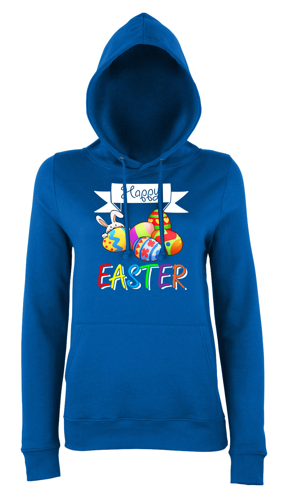 happy easter húsvét Kék Női Kapucnis Pulóver
