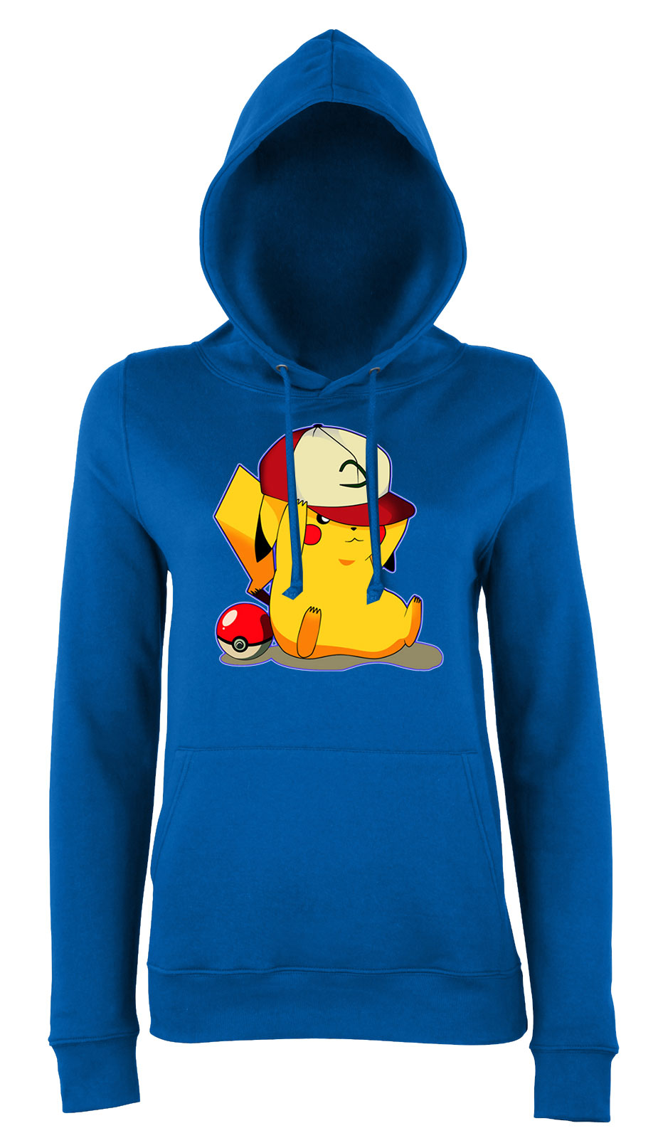 pokemon pikachu Kék Női Kapucnis Pulóver