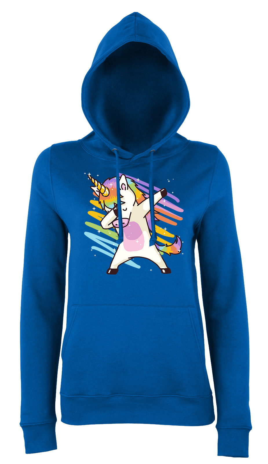 dabbing unikornis Kék Női Kapucnis Pulóver