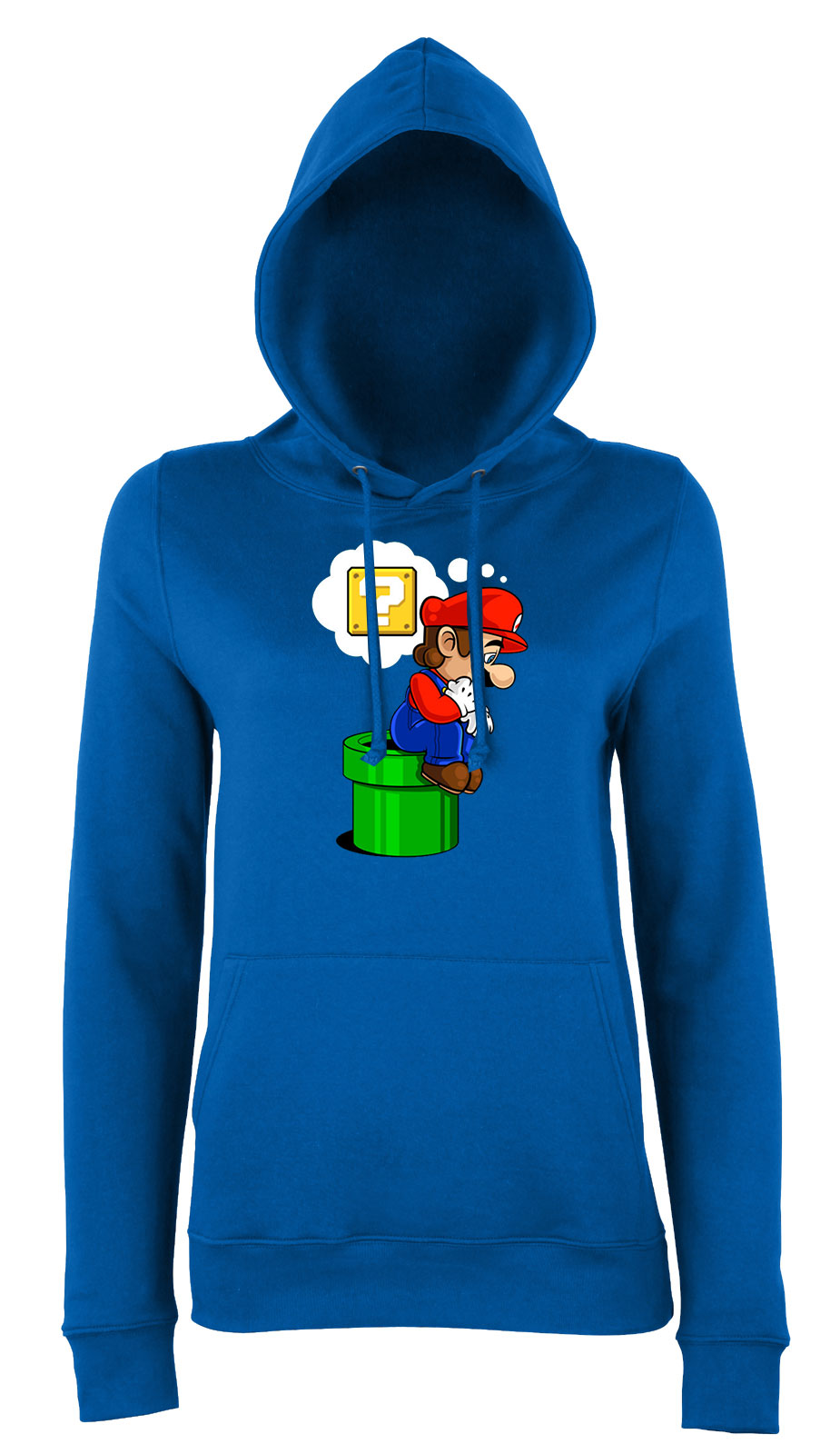 super mario Kék Női Kapucnis Pulóver