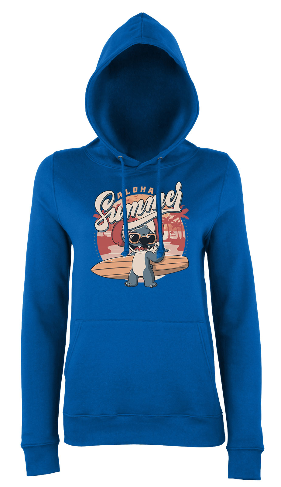 stitch nyár szörf aloha Kék Női Kapucnis Pulóver