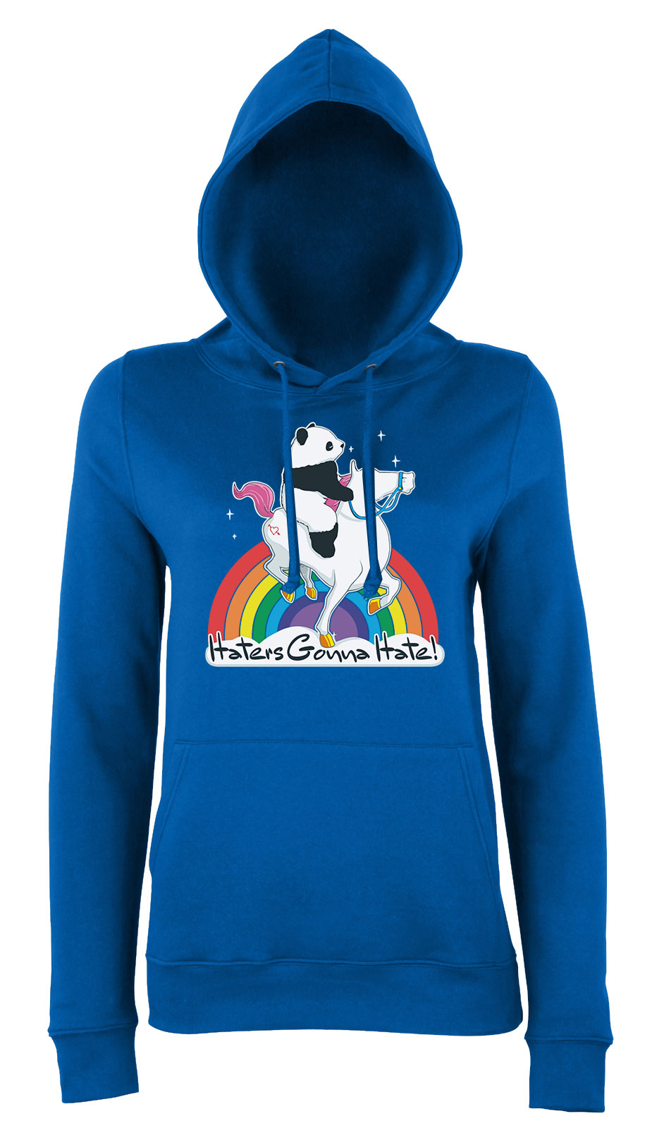 haters gonna hatte unikornis panda Kék Női Kapucnis Pulóver