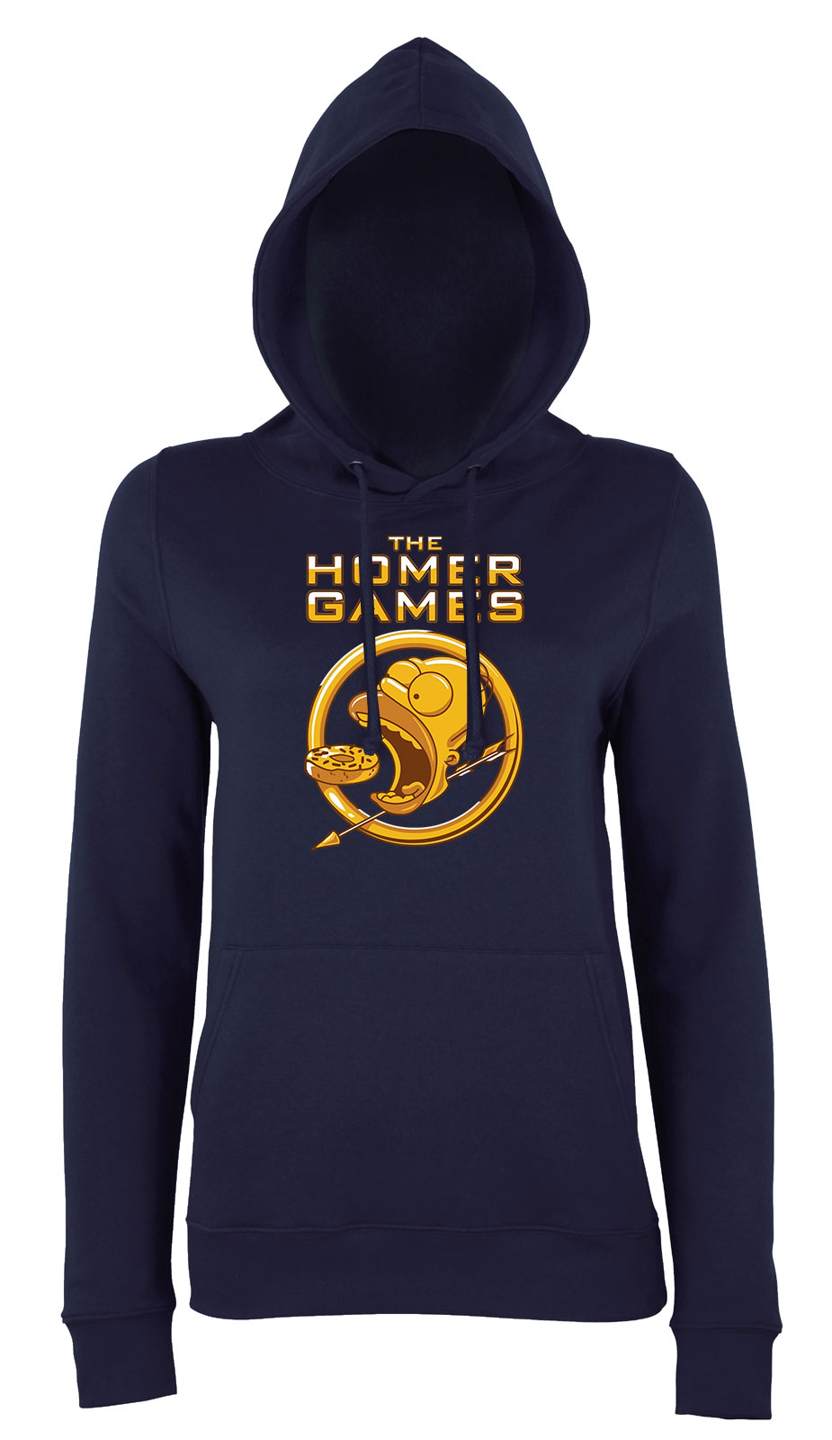 Homer Simpson Hunger Games fánk donut Sötétkék Női Kapucnis Pulóver