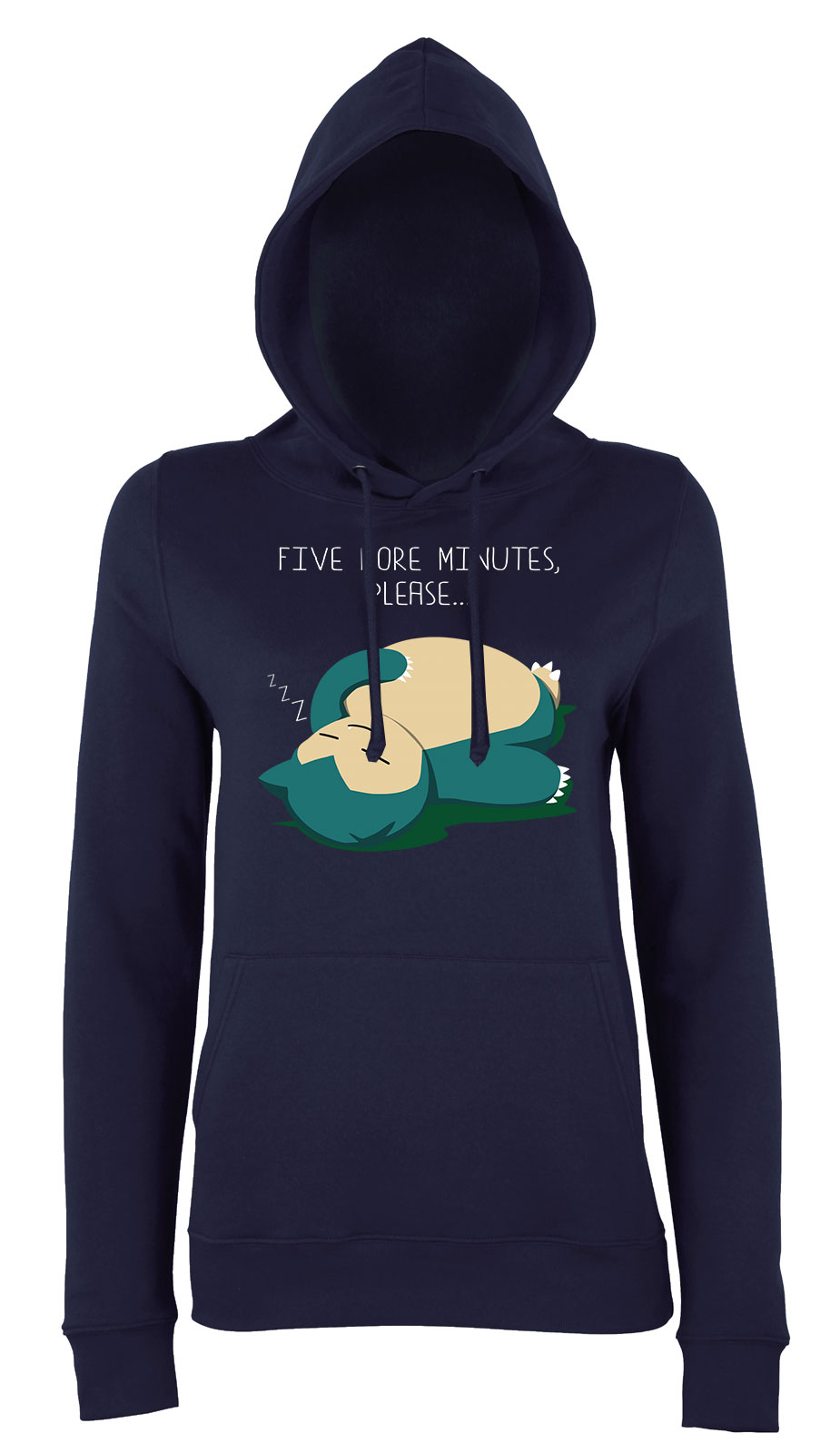 snorlax pokemon lusta alvós még öt perc Sötétkék Női Kapucnis Pulóver