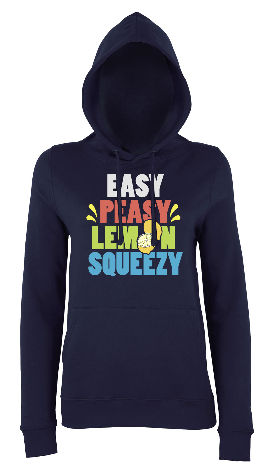 easy peasy lemon squeezy Sötétkék Női Kapucnis Pulóver
