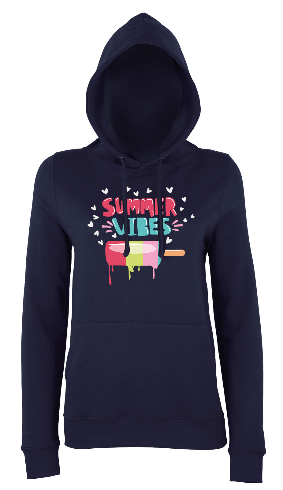 summer vibes nyár Sötétkék Női Kapucnis Pulóver