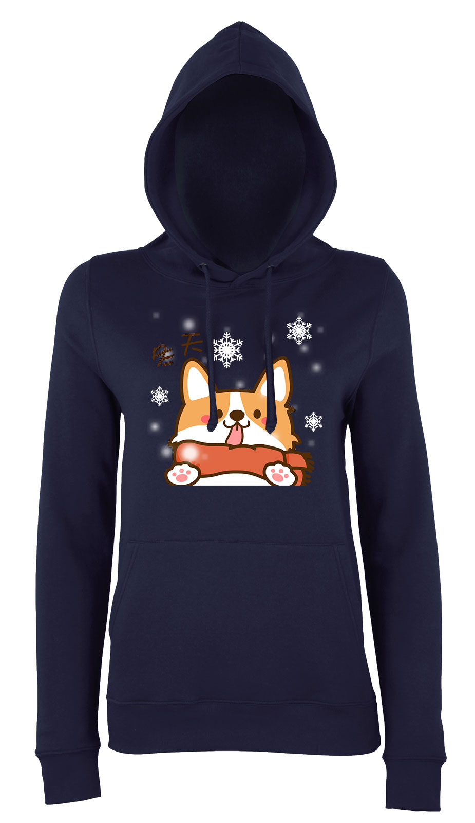 corgi korgi Sötétkék Női Kapucnis Pulóver