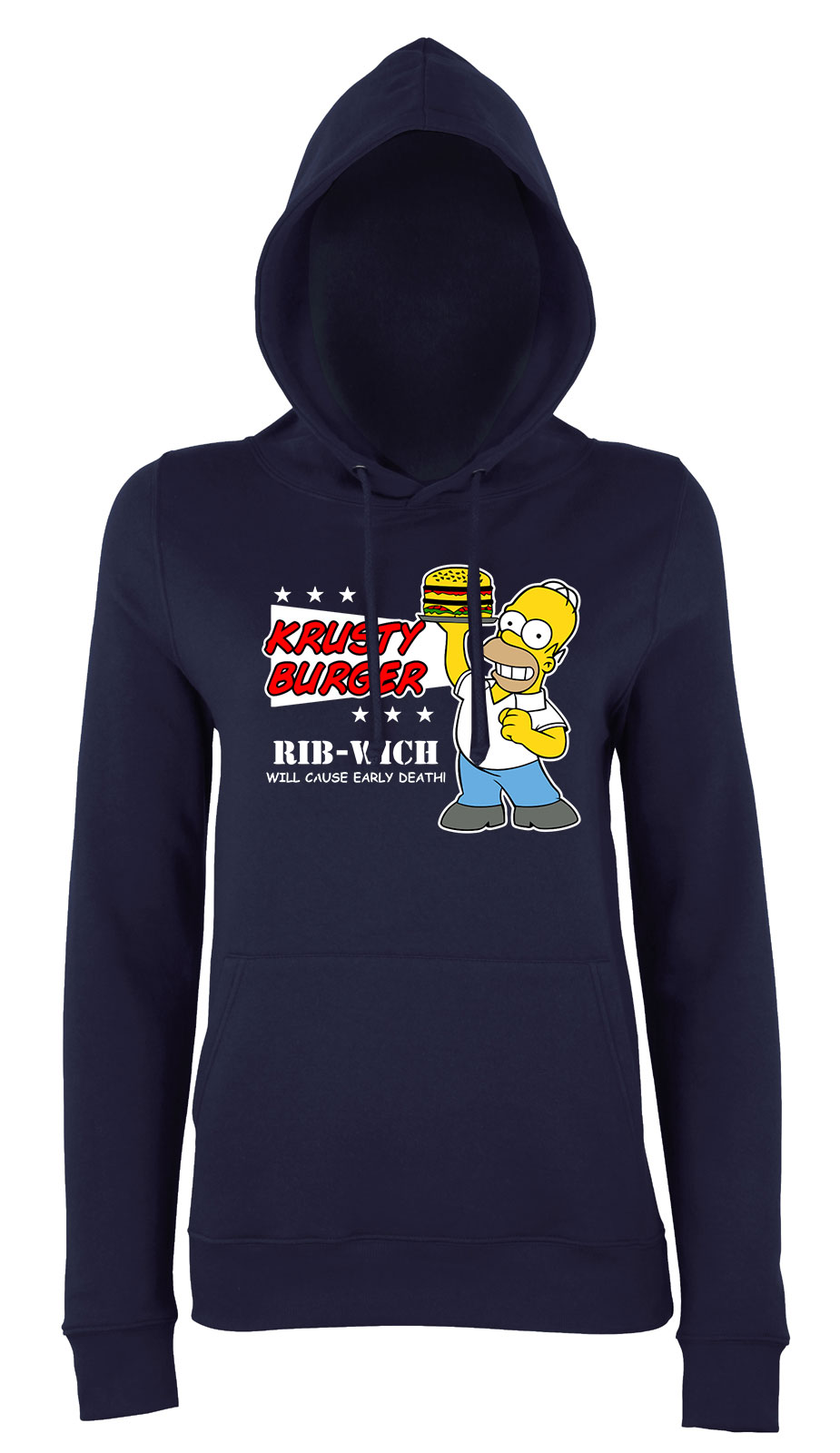 homer simpson Sötétkék Női Kapucnis Pulóver