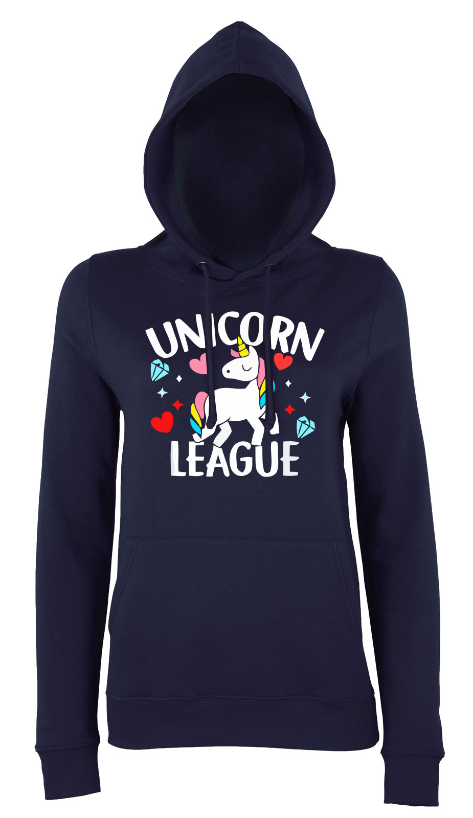 unikornis unicorn Sötétkék Női Kapucnis Pulóver