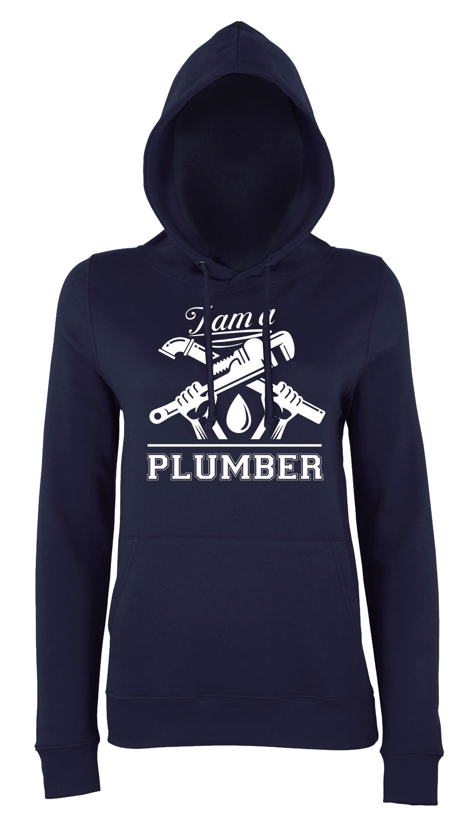 plumber vízvezetékszerelő Sötétkék Női Kapucnis Pulóver