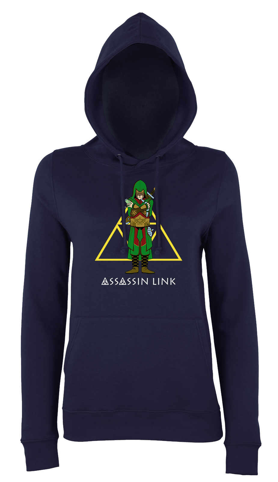 assasin creed zelda link Sötétkék Női Kapucnis Pulóver