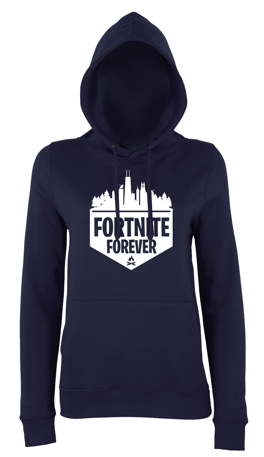 fortnite forever Sötétkék Női Kapucnis Pulóver