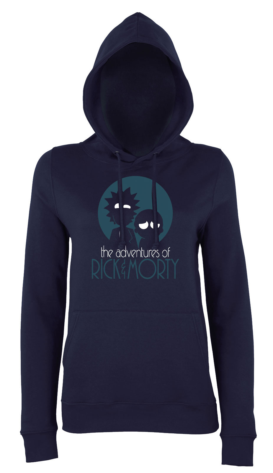 rick és morty Sötétkék Női Kapucnis Pulóver
