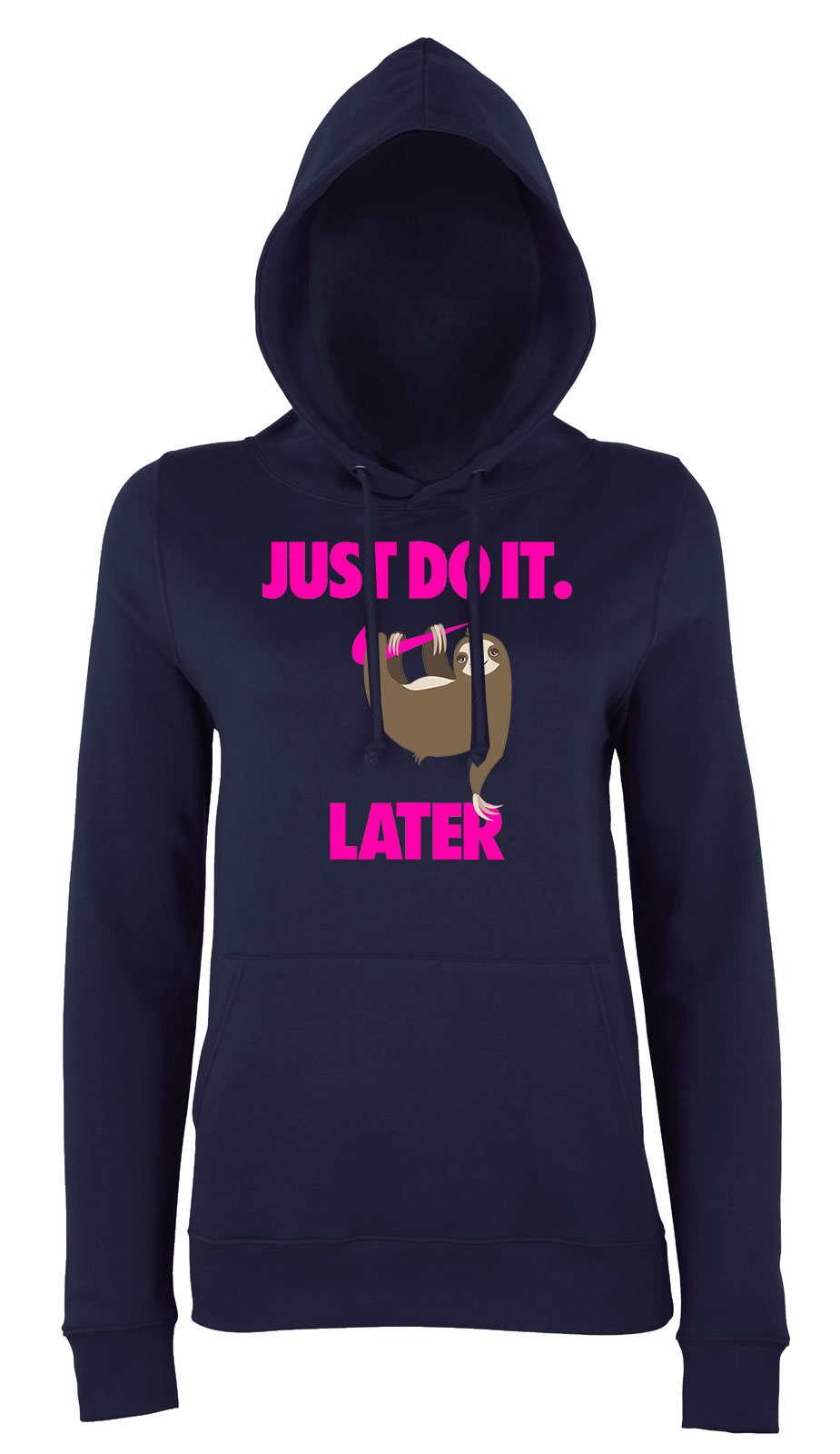 lajhár just do it later Sötétkék Női Kapucnis Pulóver