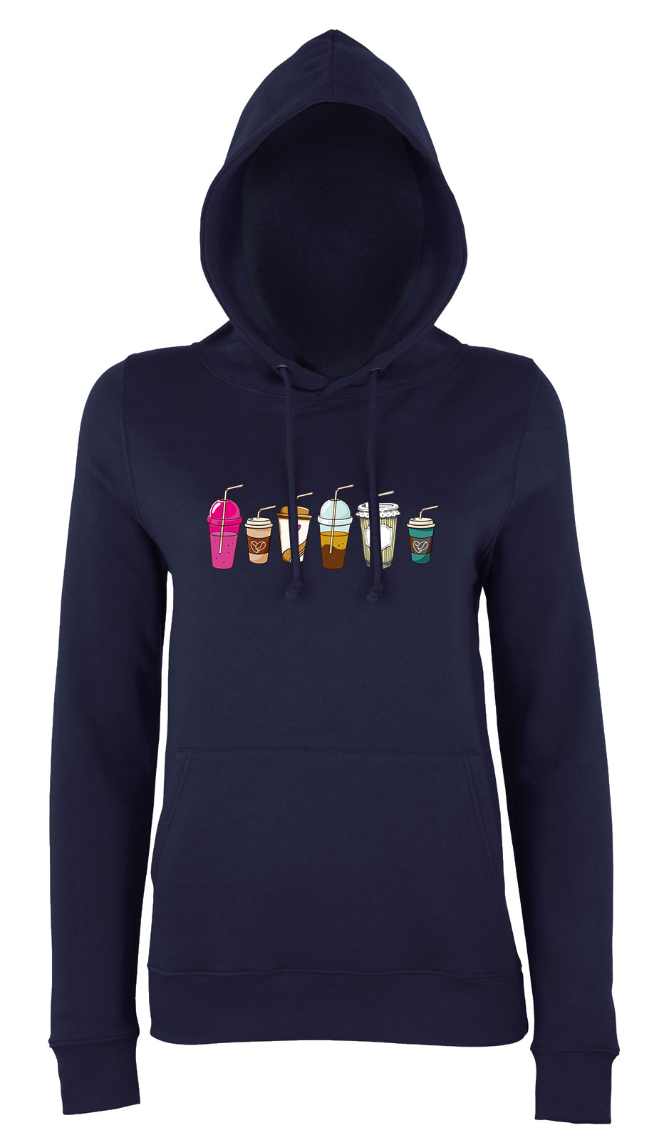 kávé kávék capuccino Sötétkék Női Kapucnis Pulóver
