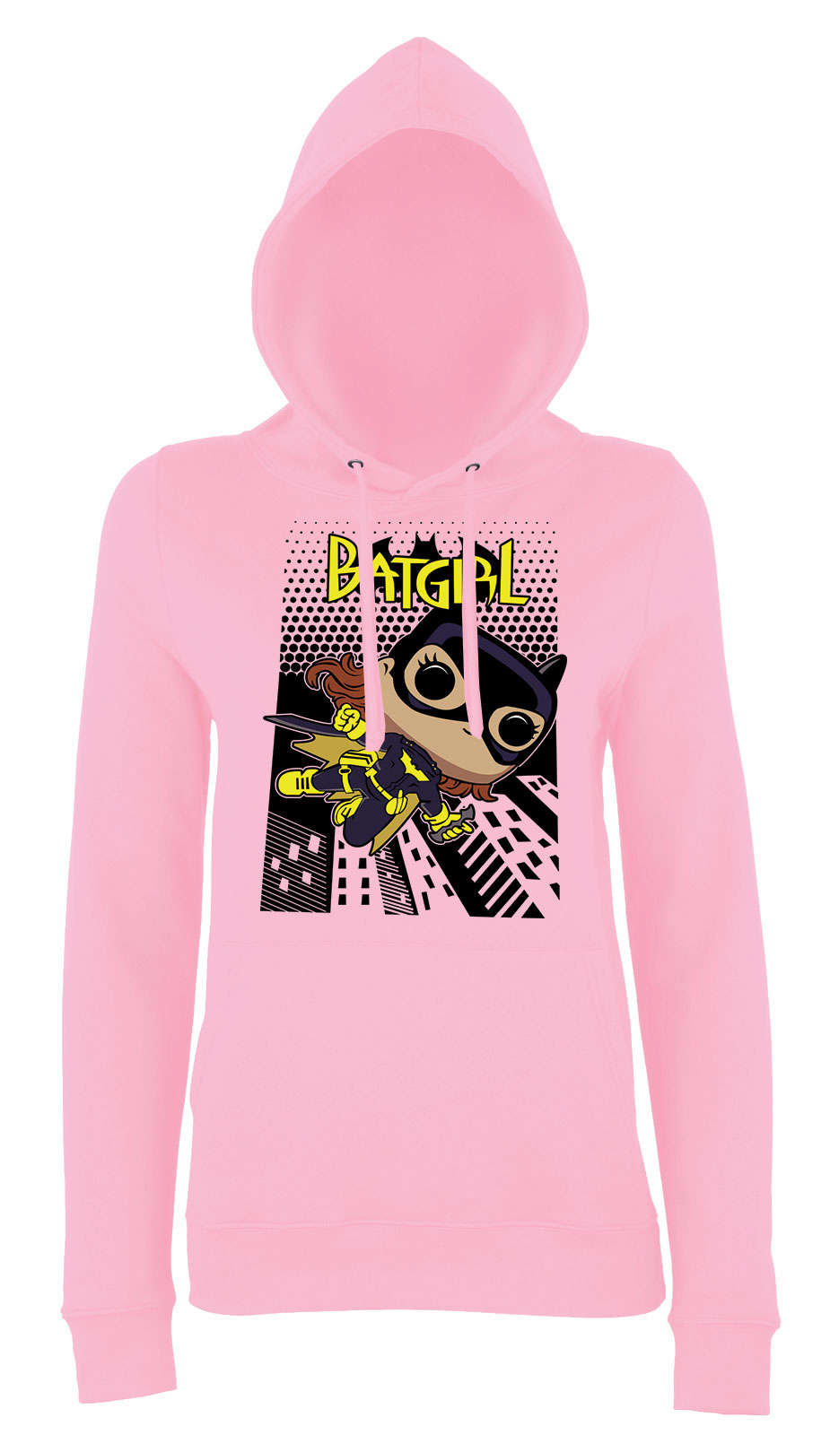 Batgirl Rózsaszín Női Kapucnis Pulóver