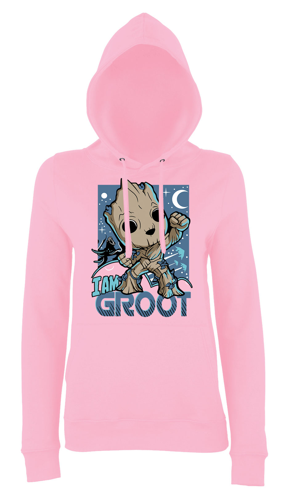 i am groot Rózsaszín Női Kapucnis Pulóver