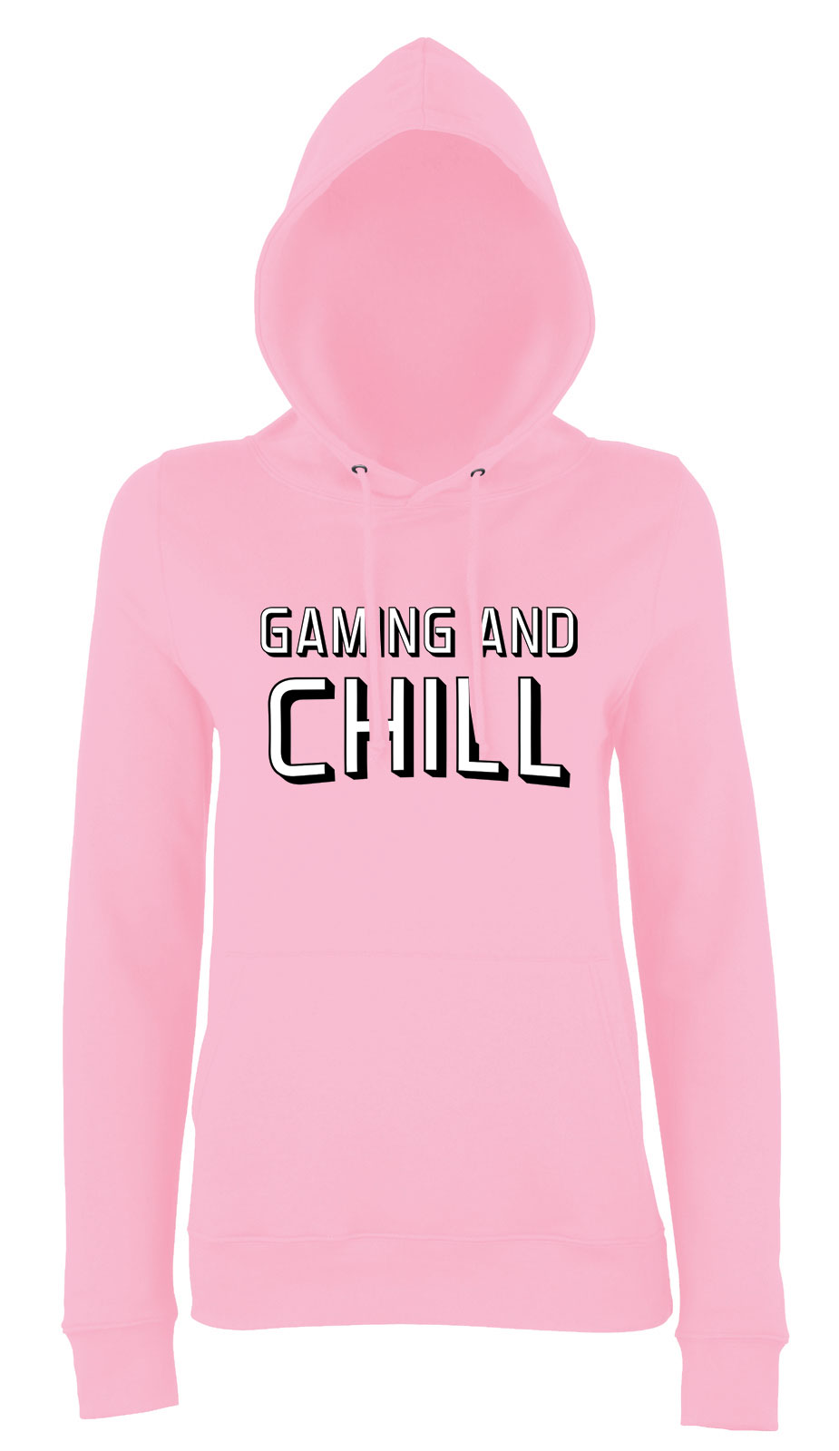 Gaming And Chill Gamer Rózsaszín Női Kapucnis Pulóver
