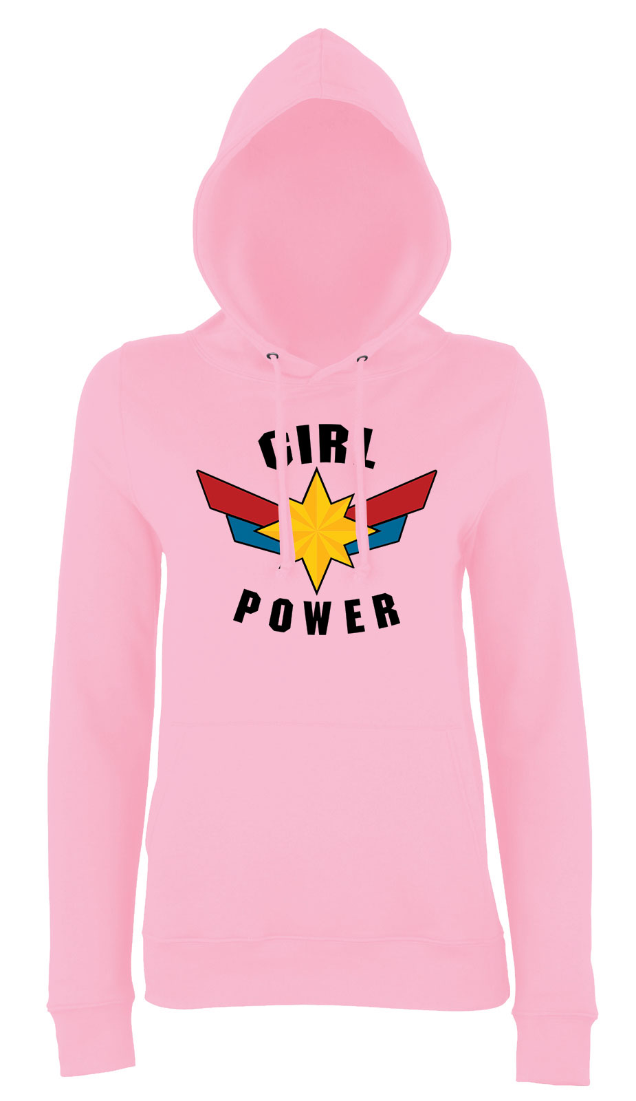 girl power Rózsaszín Női Kapucnis Pulóver