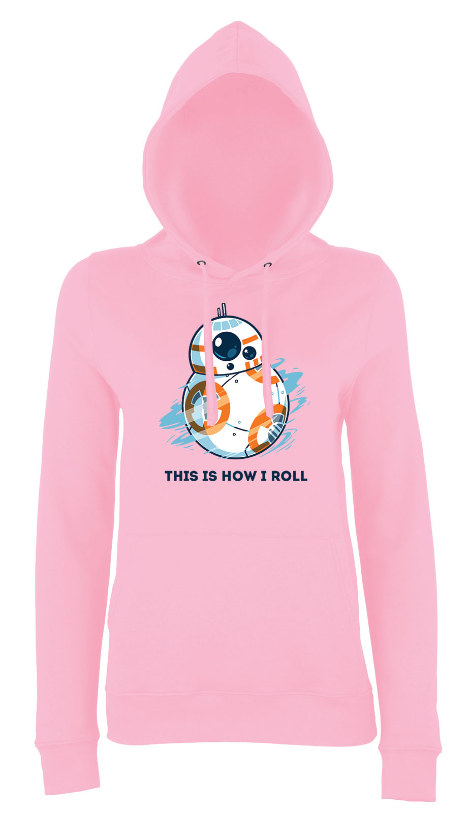 bb8 star wars Rózsaszín Női Kapucnis Pulóver