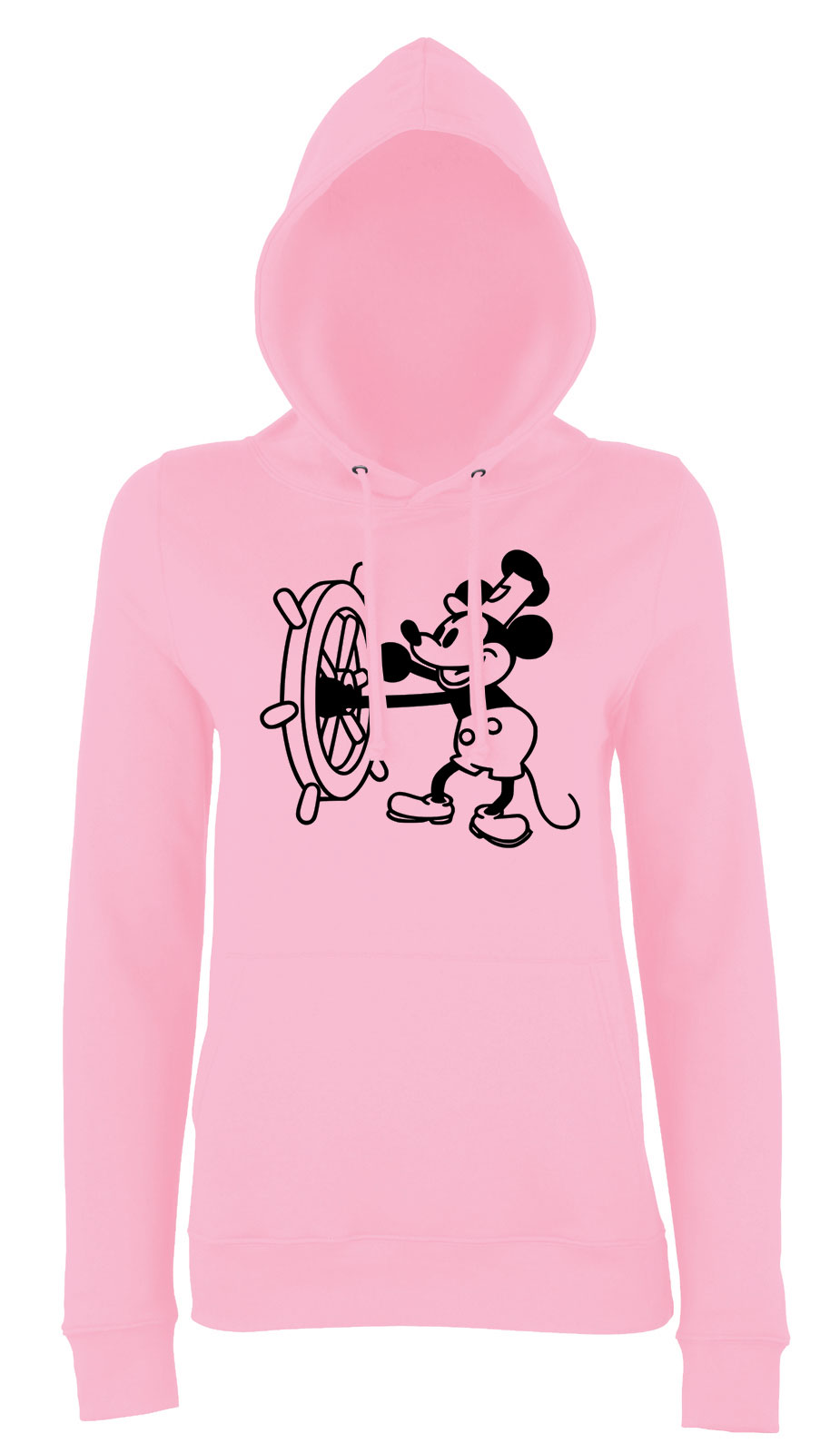 retro mickey egér steamboat willie Rózsaszín Női Kapucnis Pulóver