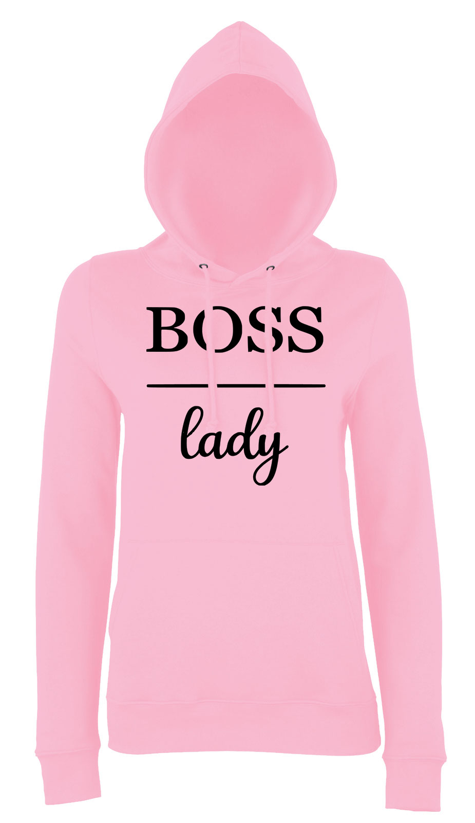 boss lady Rózsaszín Női Kapucnis Pulóver