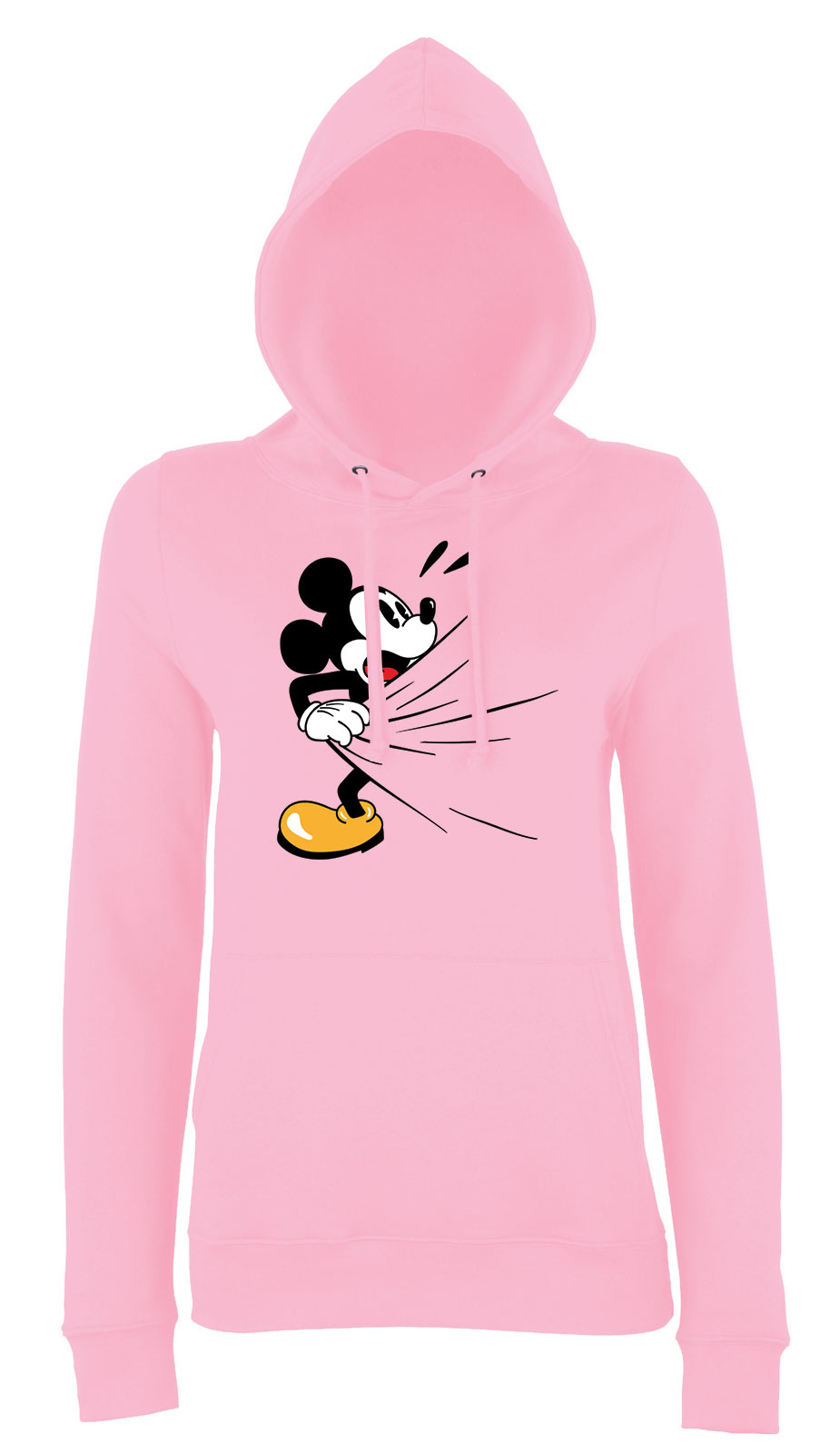 mickey egér zuhanyzik Rózsaszín Női Kapucnis Pulóver