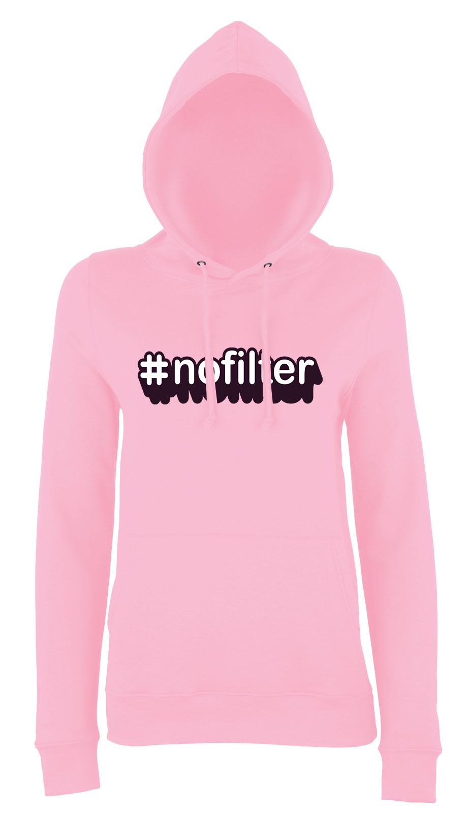 nofilter hashtag hessteg Rózsaszín Női Kapucnis Pulóver