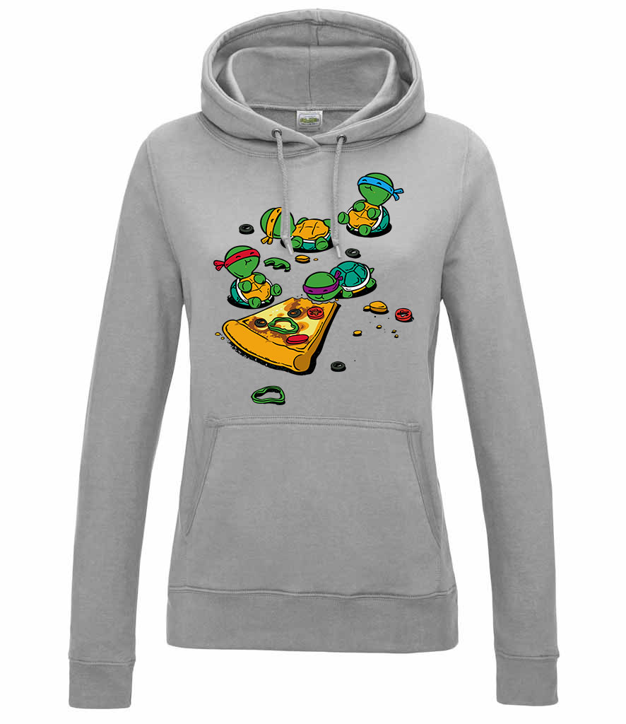 Tini Ninja Teknőcök TMNT Sportszürke Női Kapucnis Pulóver