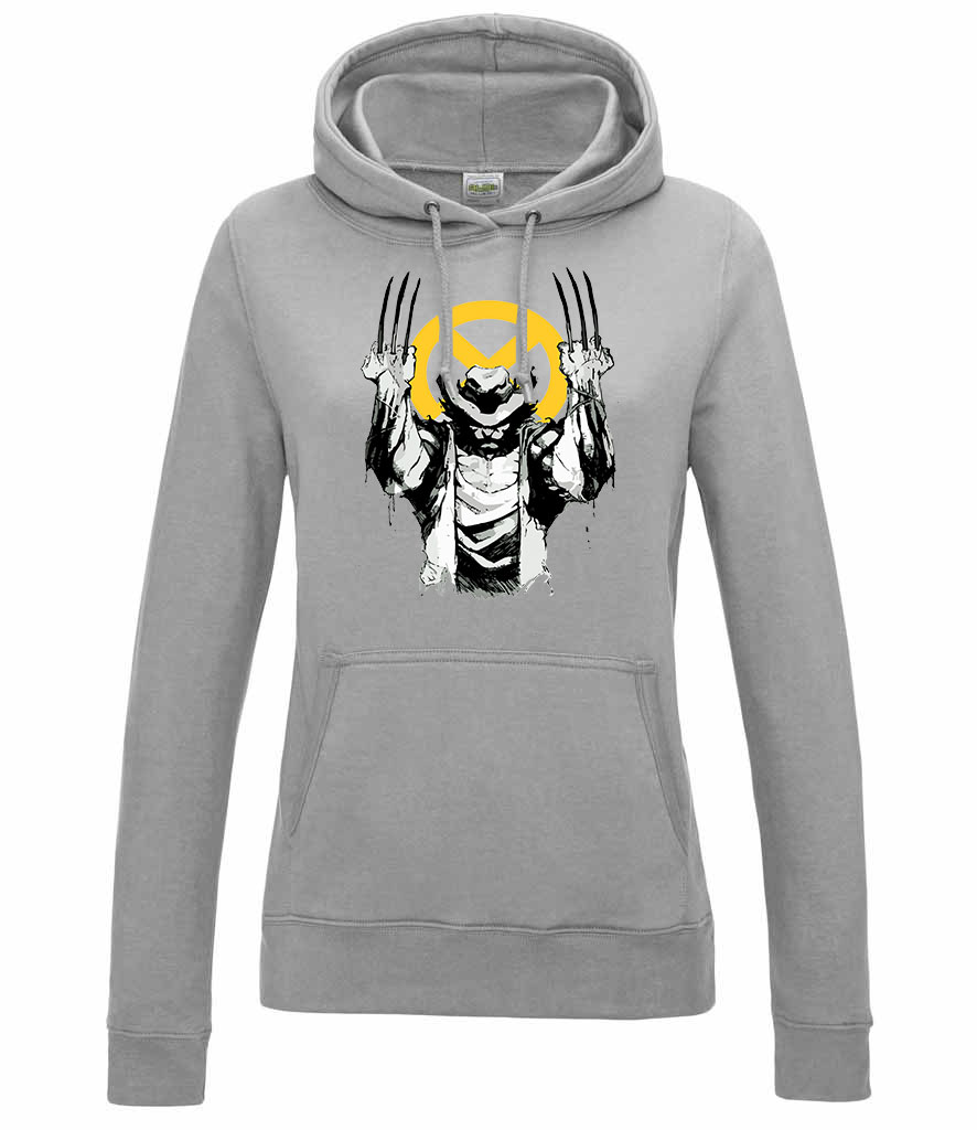 x-men rozsomák wolverine Sportszürke Női Kapucnis Pulóver