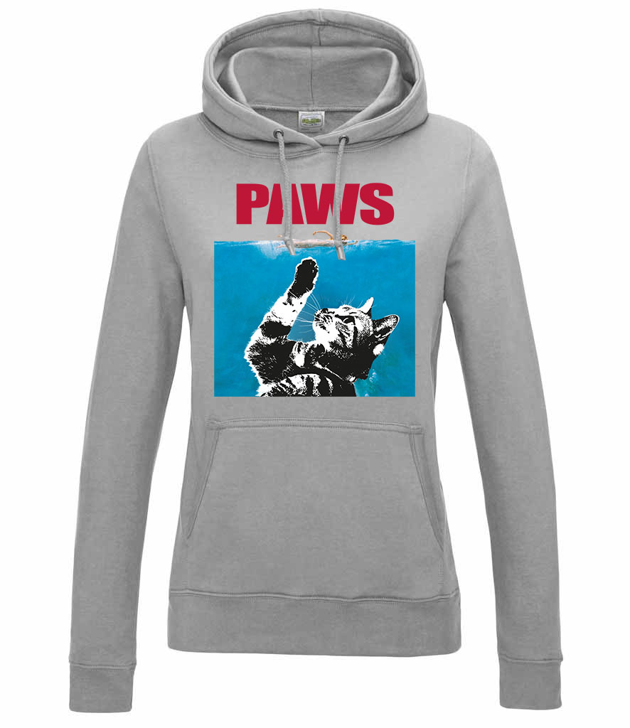macskás cicás paws Sportszürke Női Kapucnis Pulóver