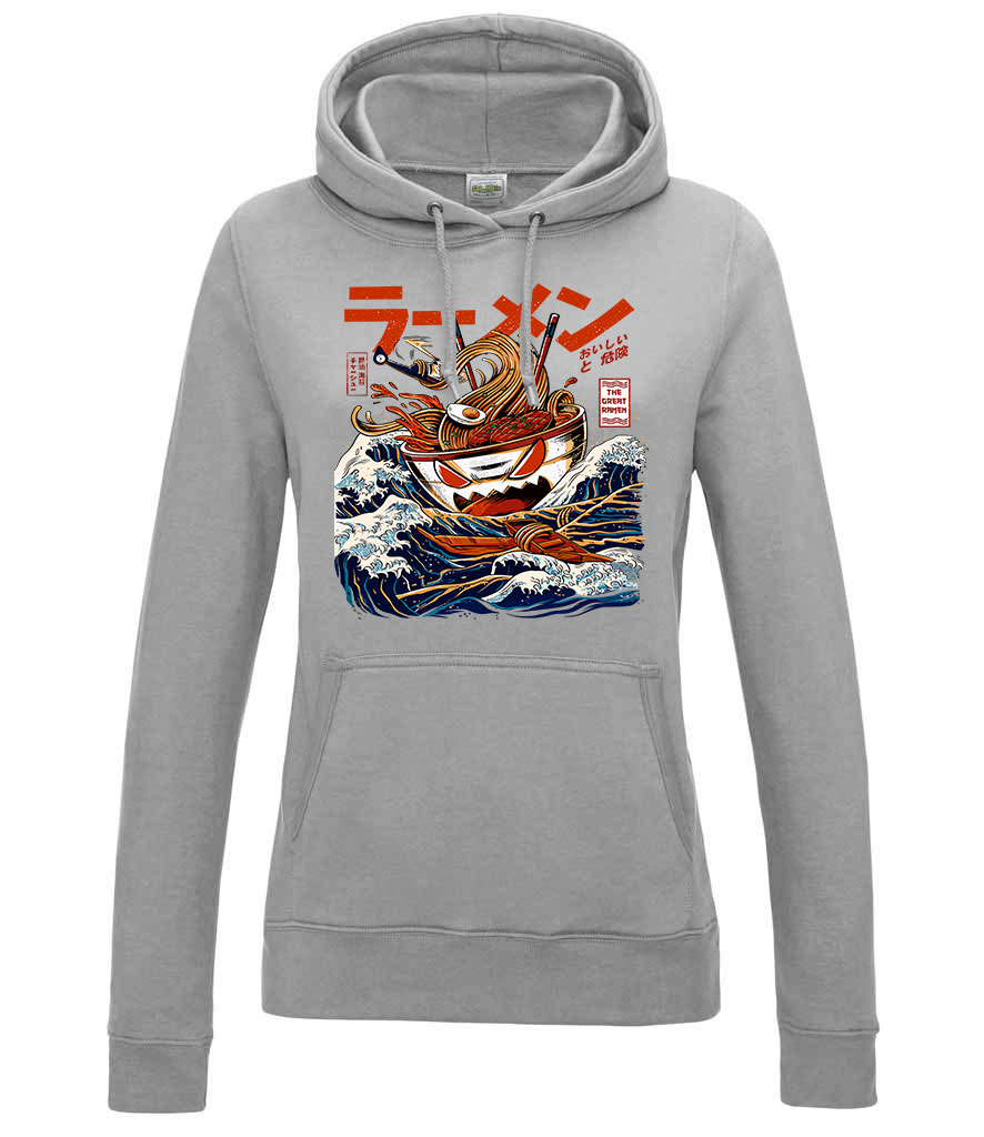 japán ramen Sportszürke Női Kapucnis Pulóver