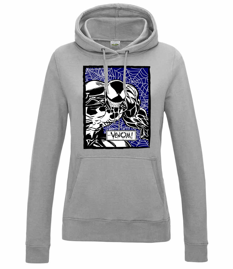 venom Sportszürke Női Kapucnis Pulóver