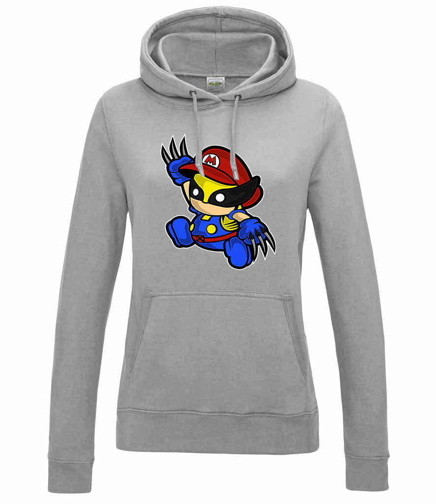 wolverine mario Sportszürke Női Kapucnis Pulóver