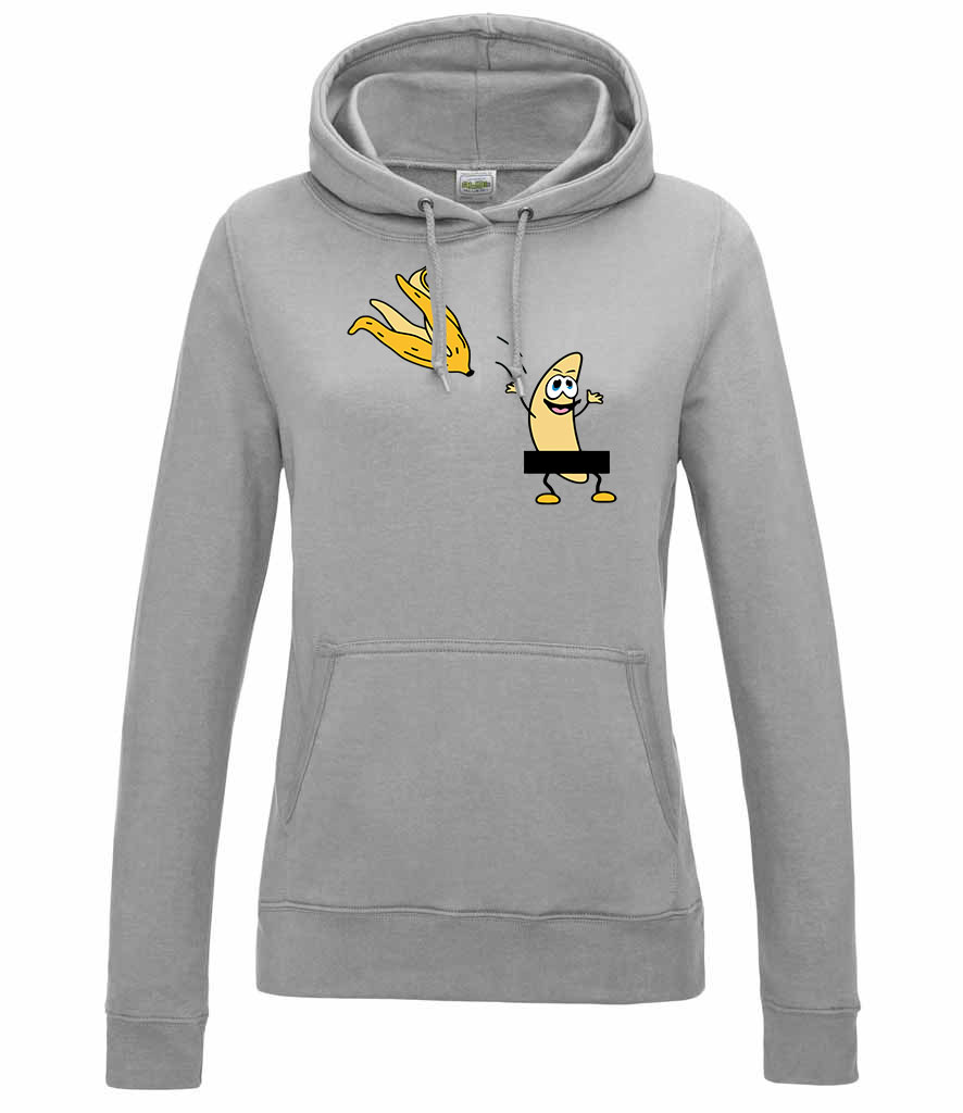 banán cenzúra humor Sportszürke Női Kapucnis Pulóver