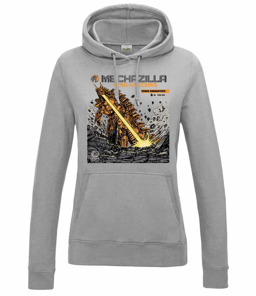 godzilla Sportszürke Női Kapucnis Pulóver