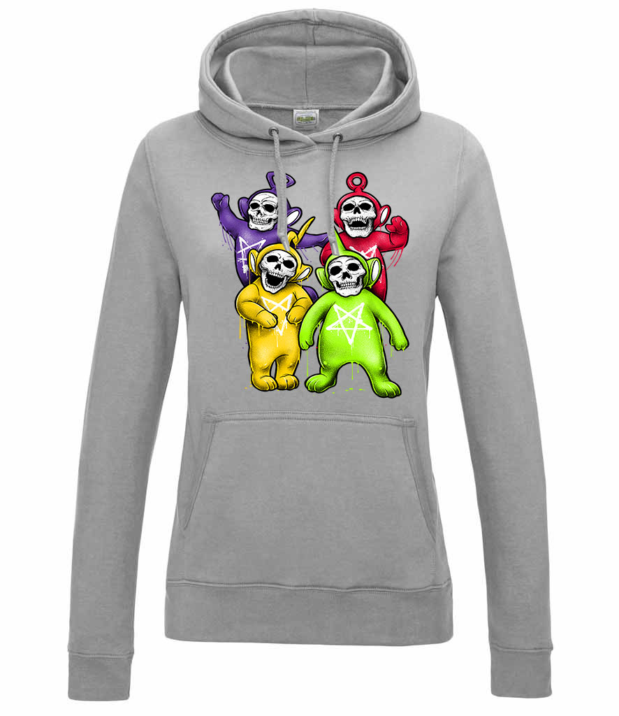 teletubbies koponya Sportszürke Női Kapucnis Pulóver
