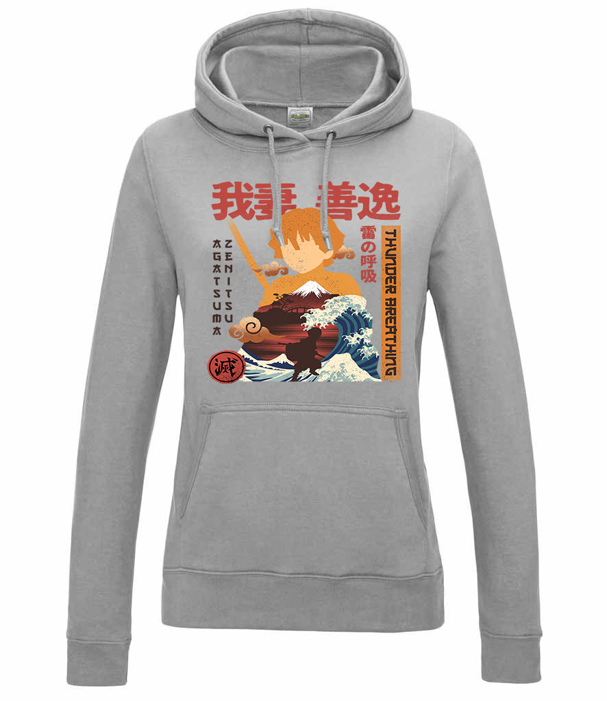 zenitsu demon slayer Sportszürke Női Kapucnis Pulóver