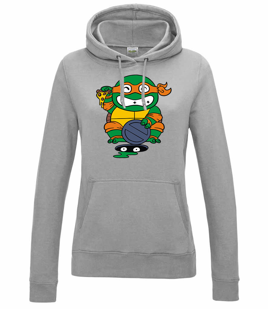 tini ninja teknőcök michelangelo Sportszürke Női Kapucnis Pulóver