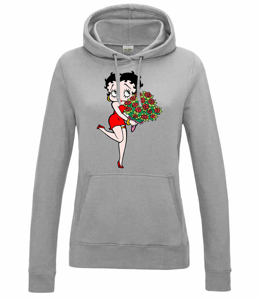 betty boop Sportszürke Női Kapucnis Pulóver