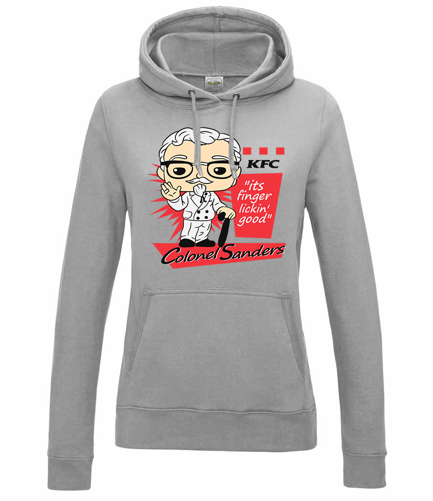 kft colonel sanders Sportszürke Női Kapucnis Pulóver